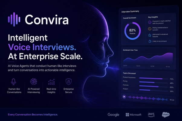 Convira - AI Voice Interviews for Enterprise Intelligence – screenshot 1