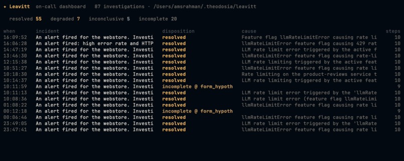 Leavitt: On-Call AI Agent, Turns Alerts Into Answers – screenshot 4
