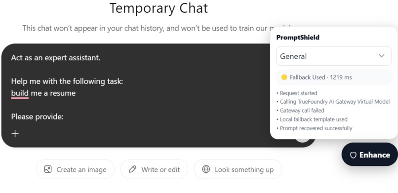 PromptShield: Resilient Prompt Copilot for AI Apps – screenshot 2