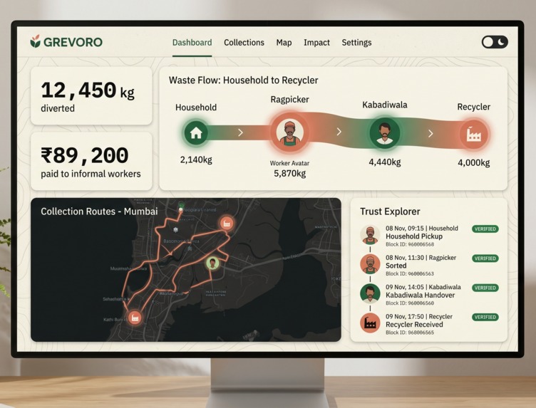 GREVORO — Traceable Waste Flow Network – screenshot 1