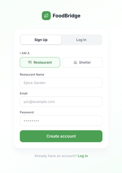 FoodBridge – screenshot 2