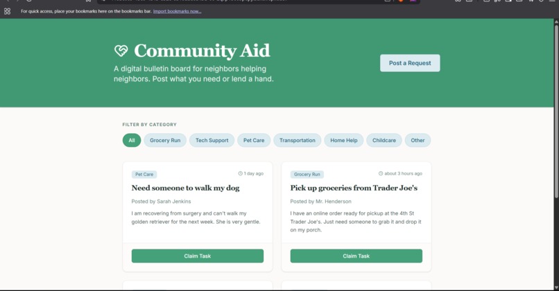 Community Aid Hub – screenshot 1