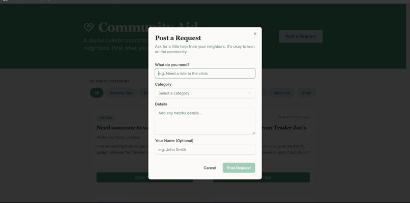 Community Aid Hub – screenshot 2