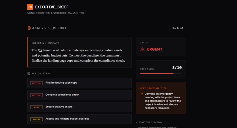 Briefing Bot – screenshot 2