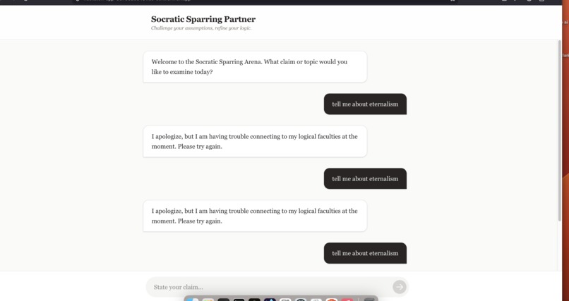 Socratic Sparring Partner – screenshot 1