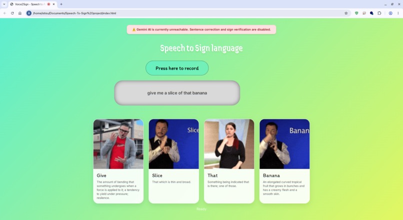 Speech to Sign – screenshot 1