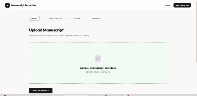 AI Manuscript Formatter – screenshot 1