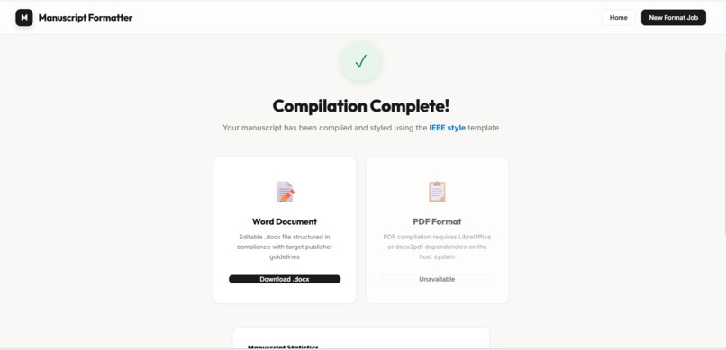 AI Manuscript Formatter – screenshot 3