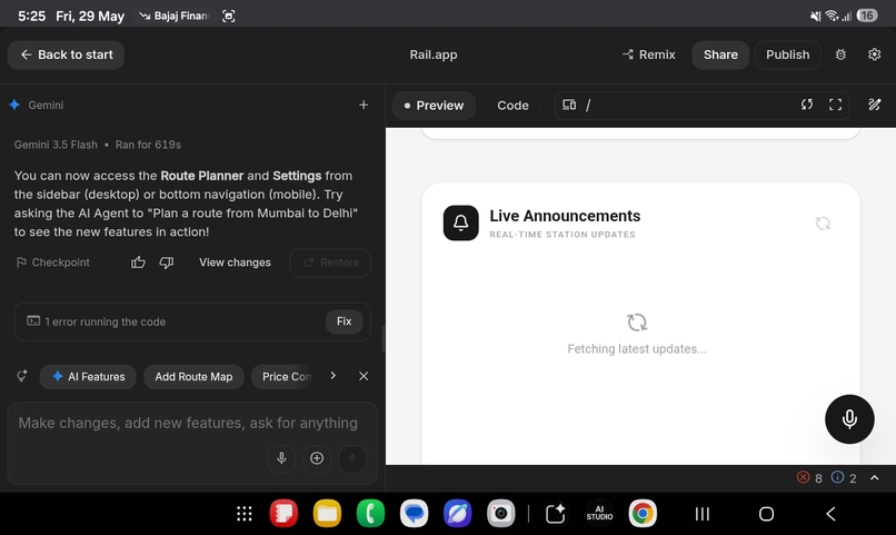 Rail app – screenshot 3