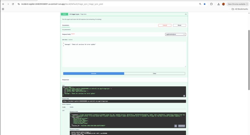 Incident Copilot -Autonomous DevOps Incident Triage Agent – screenshot 4
