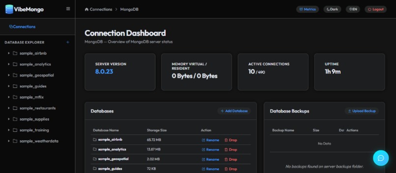 VibeMongo Admin - Arize Track – screenshot 4
