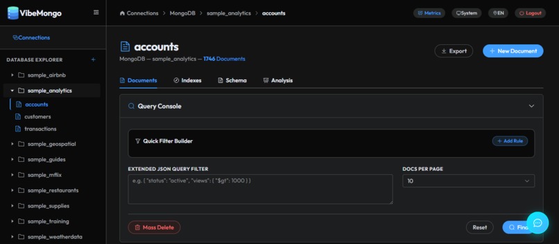 VibeMongo Admin - Arize Track – screenshot 6
