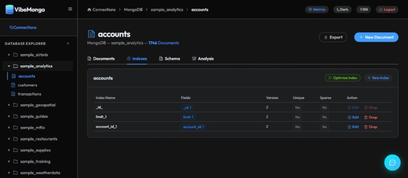 VibeMongo Admin - Arize Track – screenshot 8