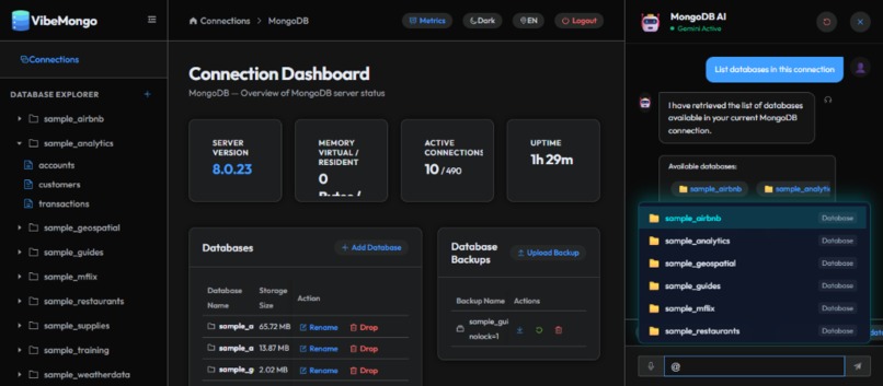 VibeMongo Admin - Arize Track – screenshot 13