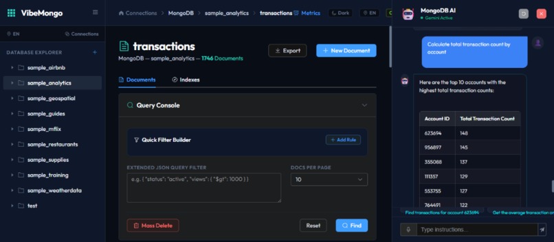 VibeMongo Admin - Arize Track – screenshot 17