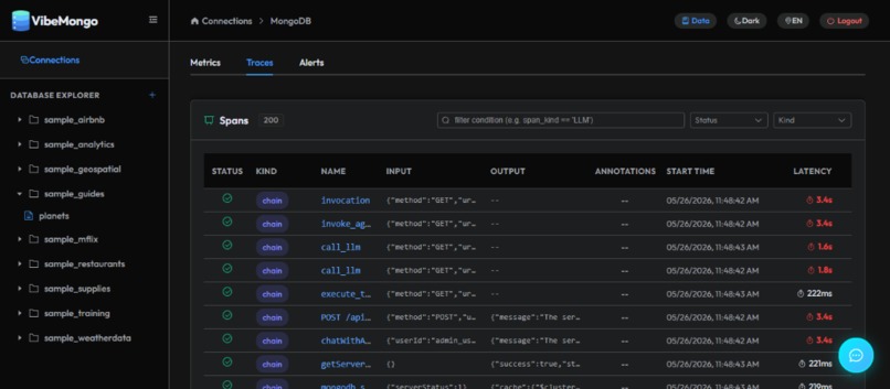 VibeMongo Admin - Arize Track – screenshot 22