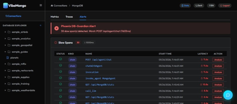 VibeMongo Admin - Arize Track – screenshot 23