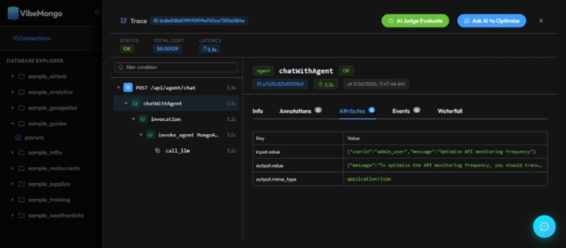 VibeMongo Admin - Arize Track – screenshot 24