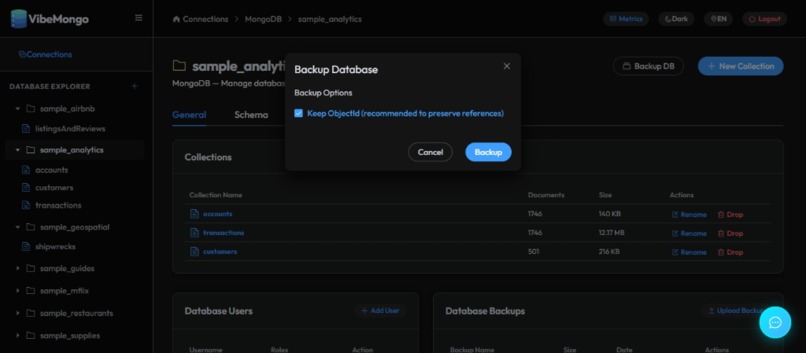 VibeMongo Admin - Arize Track – screenshot 35