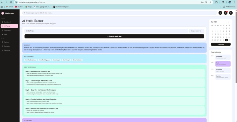 StudyLens – screenshot 2