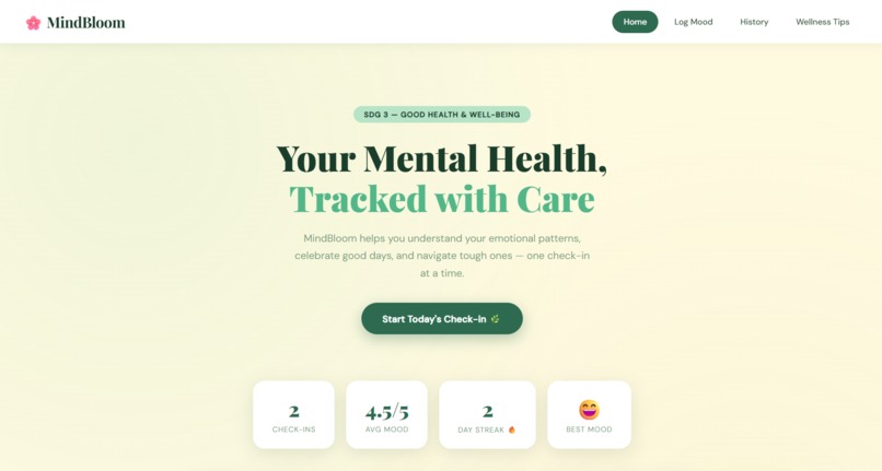 MindBloom — Mental Health Mood Tracker – screenshot 1