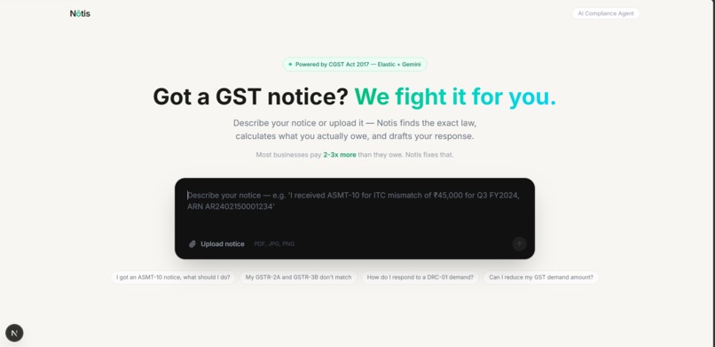 NOTIS – screenshot 1