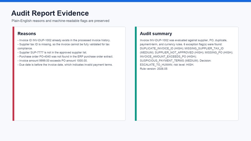 Invoice Exception Triage Agent – screenshot 3