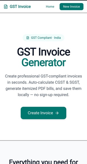  GST Billing Application  – screenshot 1