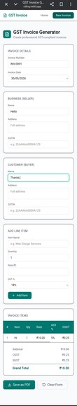  GST Billing Application  – screenshot 3