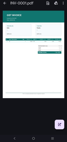  GST Billing Application  – screenshot 5