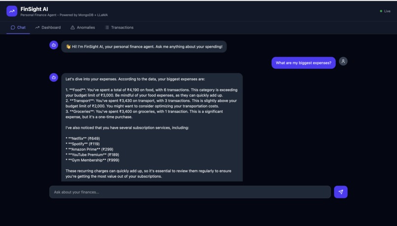FinSight AI – screenshot 1
