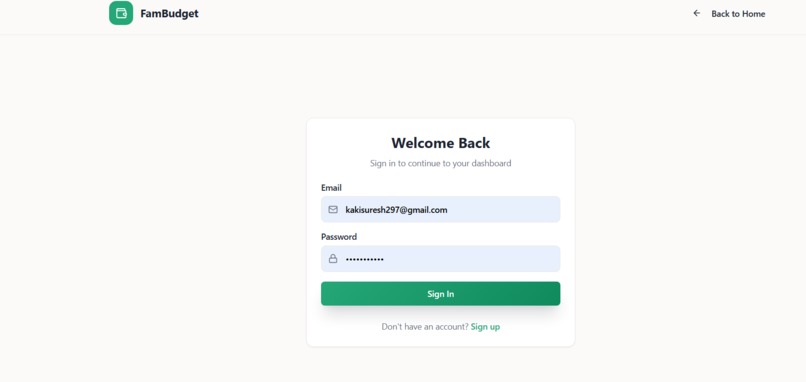 FamBudget – screenshot 1