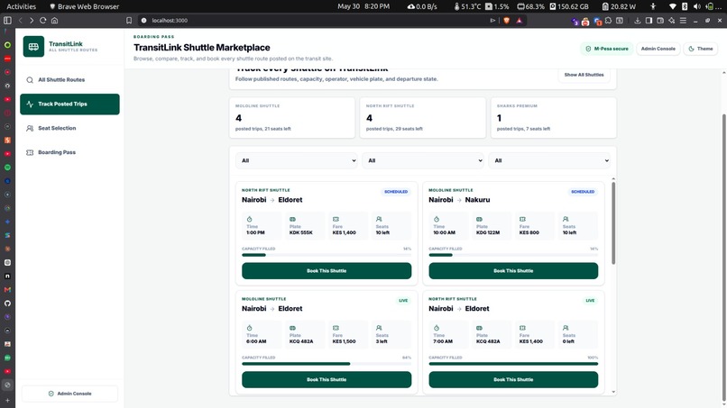 shuttleConnect – screenshot 1