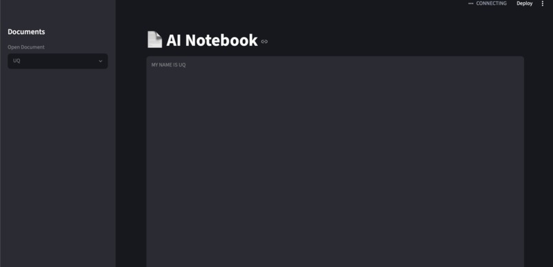 AI Notebook – screenshot 1