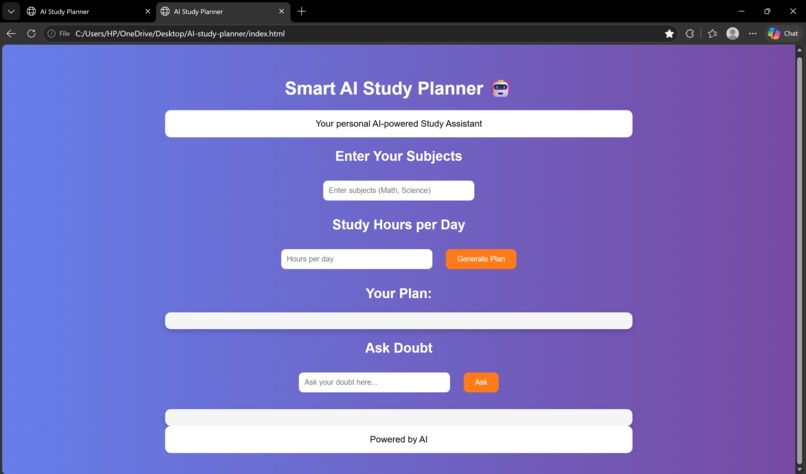 AI Study Planner & Smart Doubt Solver – screenshot 1