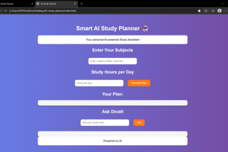 AI Study Planner & Smart Doubt Solver