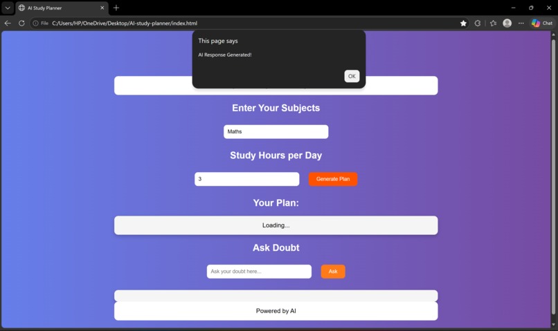 AI Study Planner & Smart Doubt Solver – screenshot 2