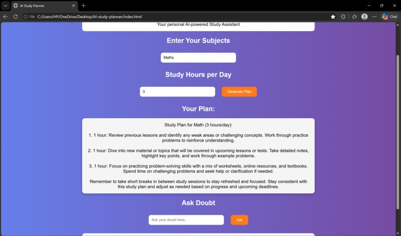AI Study Planner & Smart Doubt Solver – screenshot 3