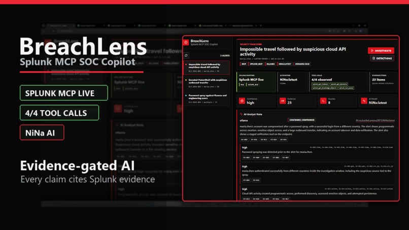 BreachLens - Splunk MCP SOC Copilot – screenshot 1