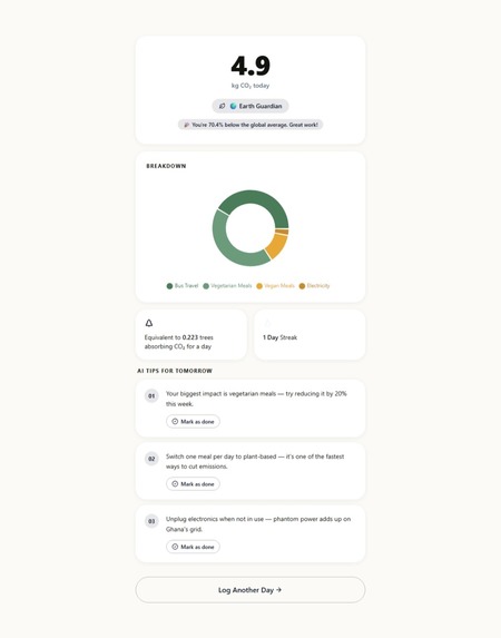 Eco Snap your carbon footprint companion – screenshot 3