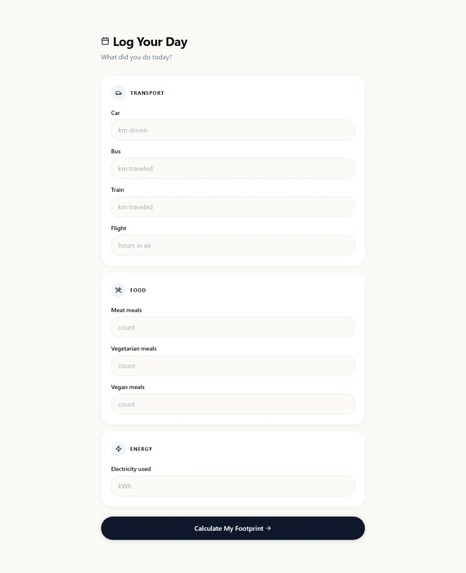 Eco Snap your carbon footprint companion – screenshot 2