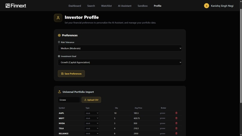 FinNext – screenshot 2
