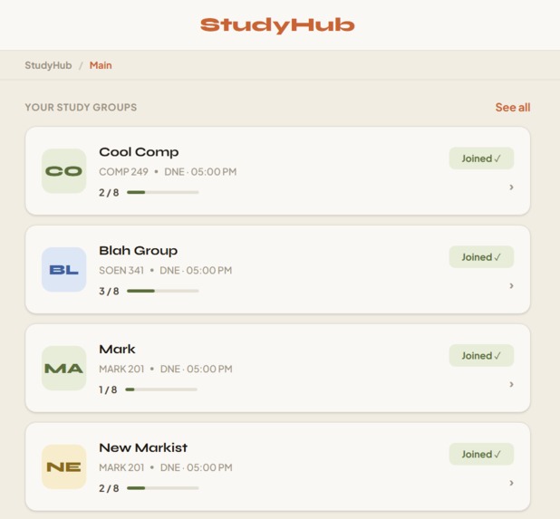 StudyHub – screenshot 1