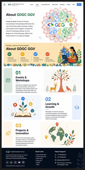 GDGC Website Redesign(Bastar inspired design element) – screenshot 1