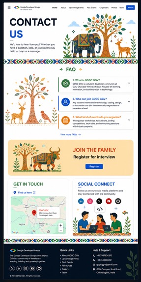 GDGC Website Redesign(Bastar inspired design element) – screenshot 3
