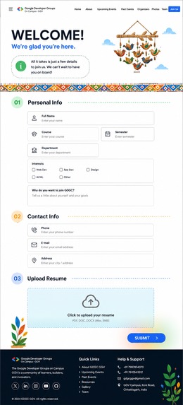 GDGC Website Redesign(Bastar inspired design element) – screenshot 4