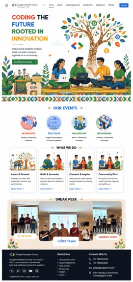 GDGC Website Redesign(Bastar inspired design element) – screenshot 6