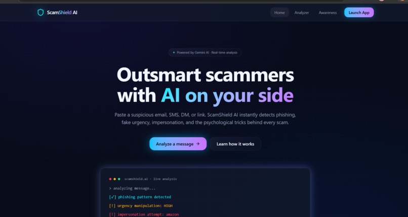 ScamShield AI – screenshot 1