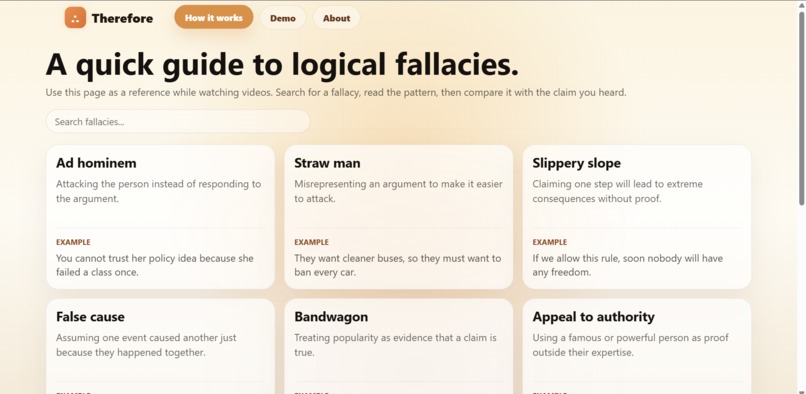 Therefore – screenshot 2