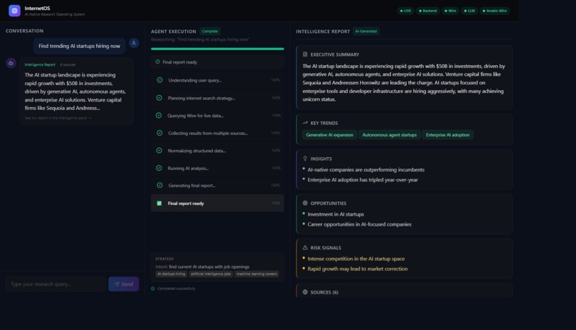 InternetOS – Autonomous Internet Intelligence Agent – screenshot 1